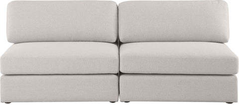Barlow Beige Durable Linen Textured Fabric Modular Sofa S76B
