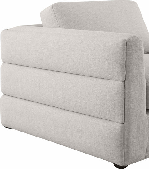 Barlow Beige Durable Linen Textured Fabric Modular Sectional Sec5A