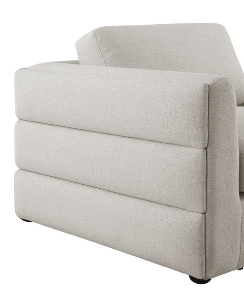 Barlow Beige Durable Linen Textured Fabric Modular Sectional Sec7A