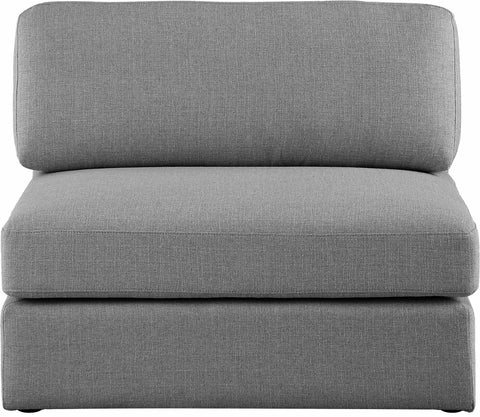 Barlow Grey Durable Linen Textured Fabric Armless Armless