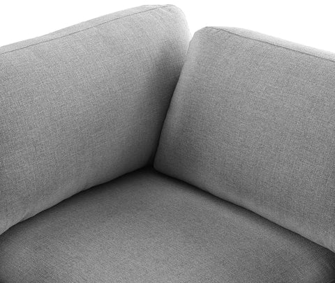 Barlow Grey Durable Linen Textured Fabric Corner Corner