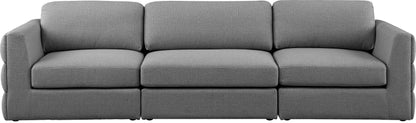 Barlow Grey Durable Linen Textured Fabric Modular Sofa S114A