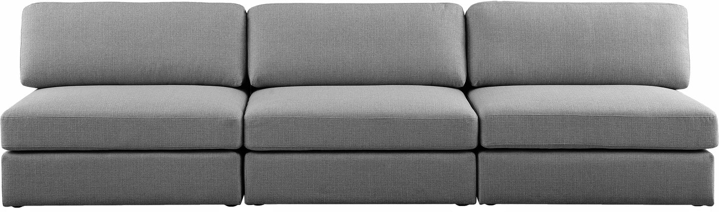 barlow grey durable linen textured fabric modular sofa s114b