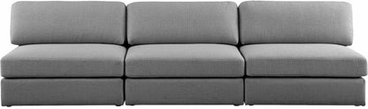 Barlow Grey Durable Linen Textured Fabric Modular Sofa S114B