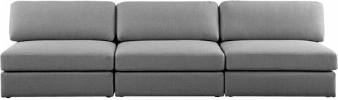 Barlow Grey Durable Linen Textured Fabric Modular Sofa S114B