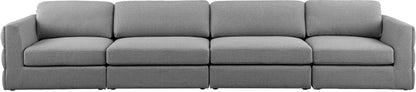 Barlow Grey Durable Linen Textured Fabric Modular Sofa S152A