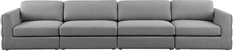 Barlow Grey Durable Linen Textured Fabric Modular Sofa S152A