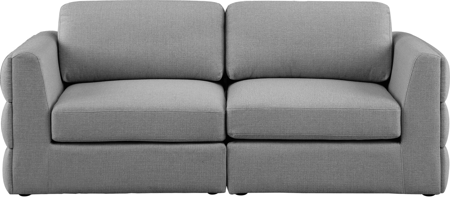 barlow grey durable linen textured fabric modular sofa s76a