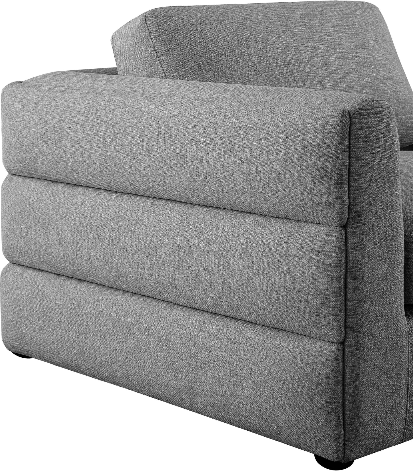 barlow grey durable linen textured fabric modular sectional sec4a