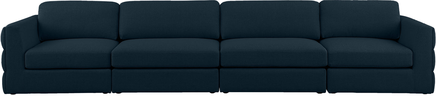 barlow navy durable linen textured fabric modular sofa s152a