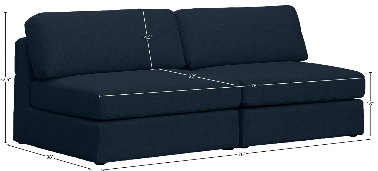 barlow navy durable linen textured fabric modular sofa s76b