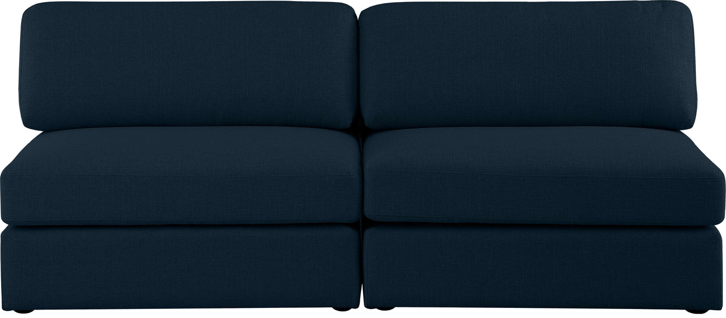 barlow navy durable linen textured fabric modular sofa s76b