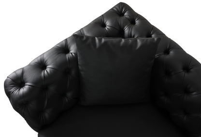 Tess Black Faux Leather Chair C