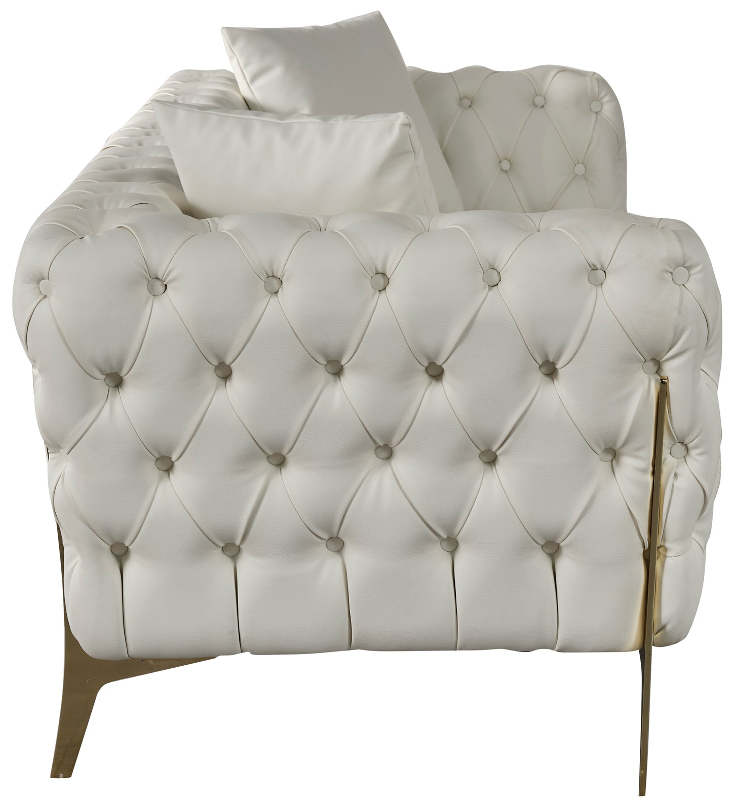 tess cream faux leather sofa s