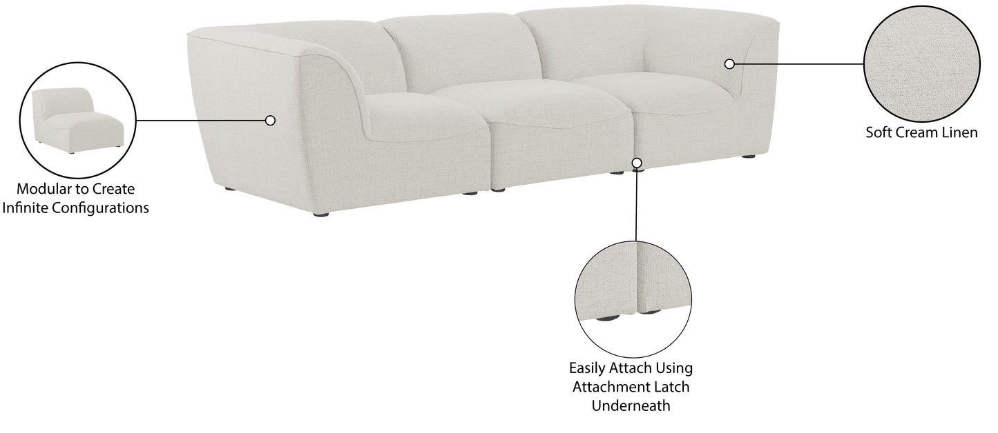 tavolo cream durable linen textured modular sofa s109