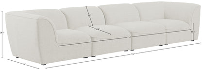 Tavolo Cream Durable Linen Textured Modular Sofa S142