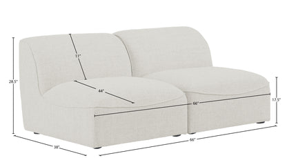 Tavolo Cream Durable Linen Textured Modular Sofa S66