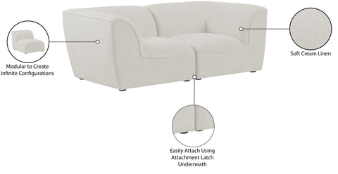 Tavolo Cream Durable Linen Textured Modular Sofa S76