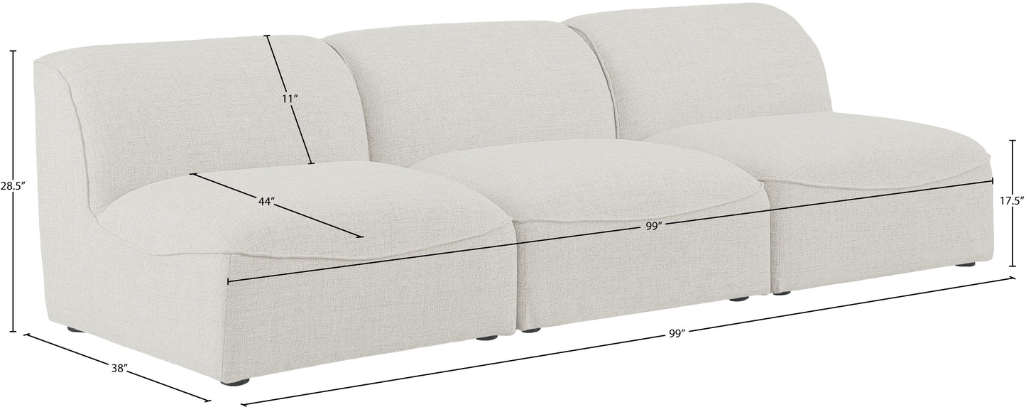 tavolo cream durable linen textured modular sofa s99