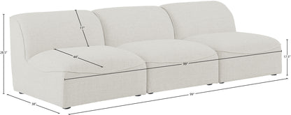 Tavolo Cream Durable Linen Textured Modular Sofa S99