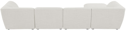 Tavolo Cream Durable Linen Textured Modular Sectional Sec5A