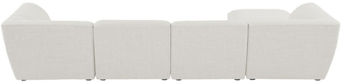 Tavolo Cream Durable Linen Textured Modular Sectional Sec5A