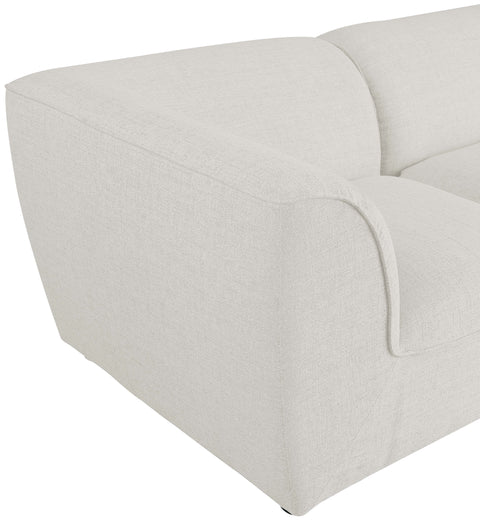 Tavolo Cream Durable Linen Textured Modular Sectional Sec8A