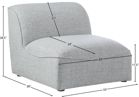 Tavolo Grey Durable Linen Textured Armless Armless