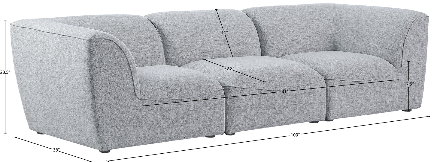 tavolo grey durable linen textured modular sofa s109