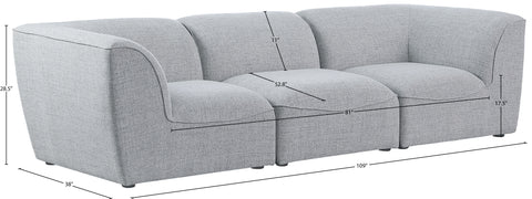 Tavolo Grey Durable Linen Textured Modular Sofa S109