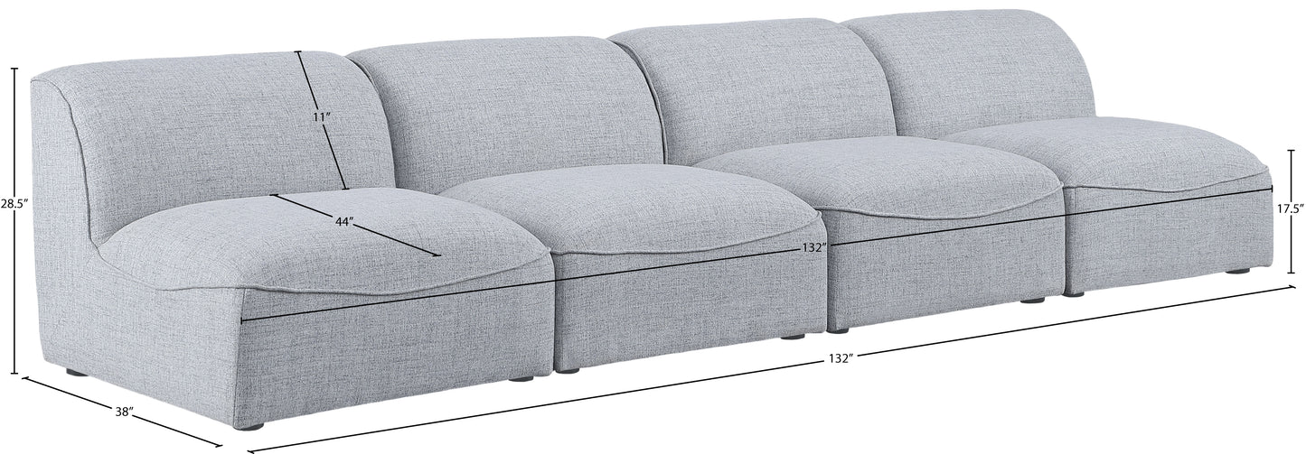 tavolo grey durable linen textured modular sofa s132