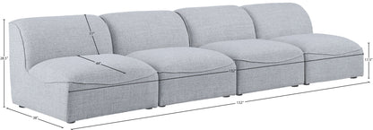 Tavolo Grey Durable Linen Textured Modular Sofa S132