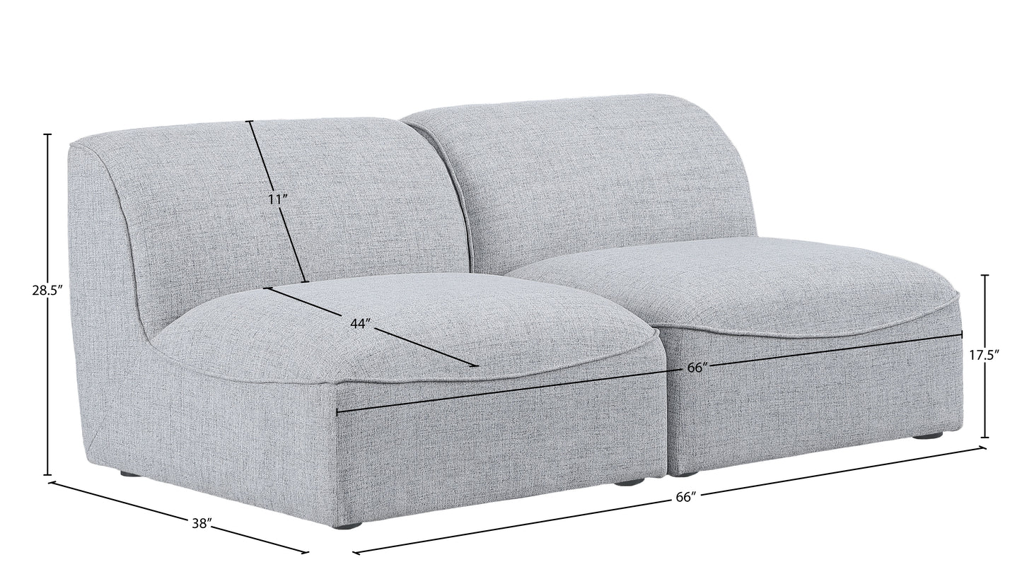 tavolo grey durable linen textured modular sofa s66