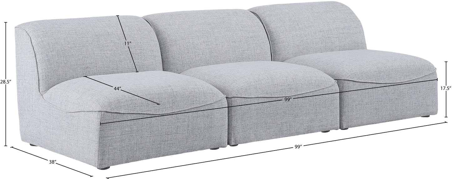 tavolo grey durable linen textured modular sofa s99