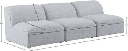 Tavolo Grey Durable Linen Textured Modular Sofa S99