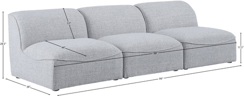Tavolo Grey Durable Linen Textured Modular Sofa S99