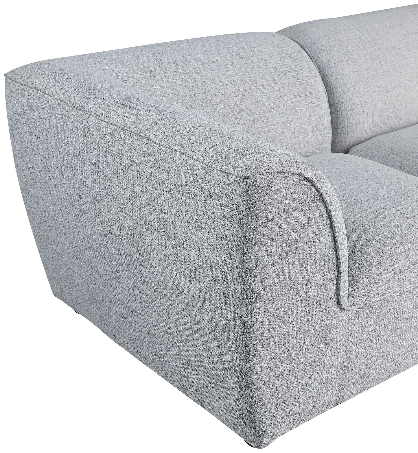 tavolo grey durable linen textured modular sectional sec4a