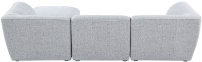 Tavolo Grey Durable Linen Textured Modular Sectional Sec4A