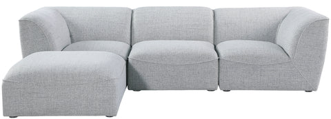 Tavolo Grey Durable Linen Textured Modular Sectional Sec4A