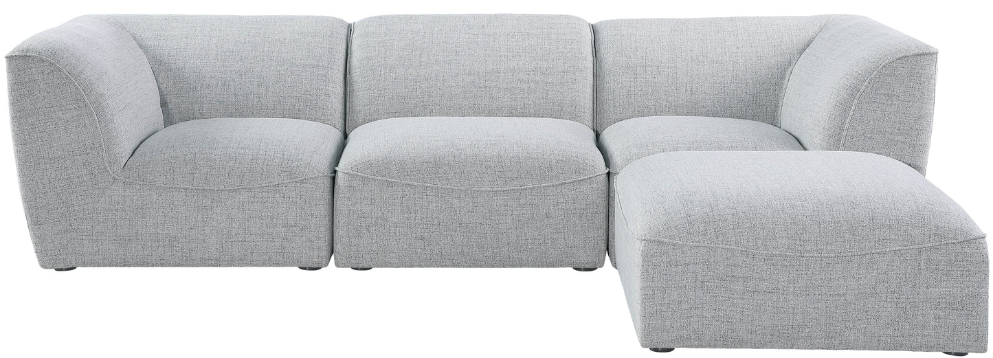 tavolo grey durable linen textured modular sectional sec4a