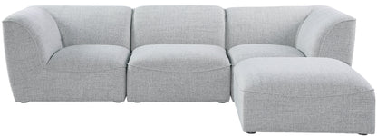 Tavolo Grey Durable Linen Textured Modular Sectional Sec4A