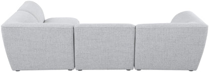 Tavolo Grey Durable Linen Textured Modular Sectional Sec4B