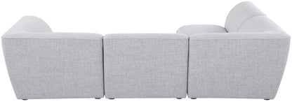 Tavolo Grey Durable Linen Textured Modular Sectional Sec4B