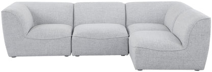 Tavolo Grey Durable Linen Textured Modular Sectional Sec4B