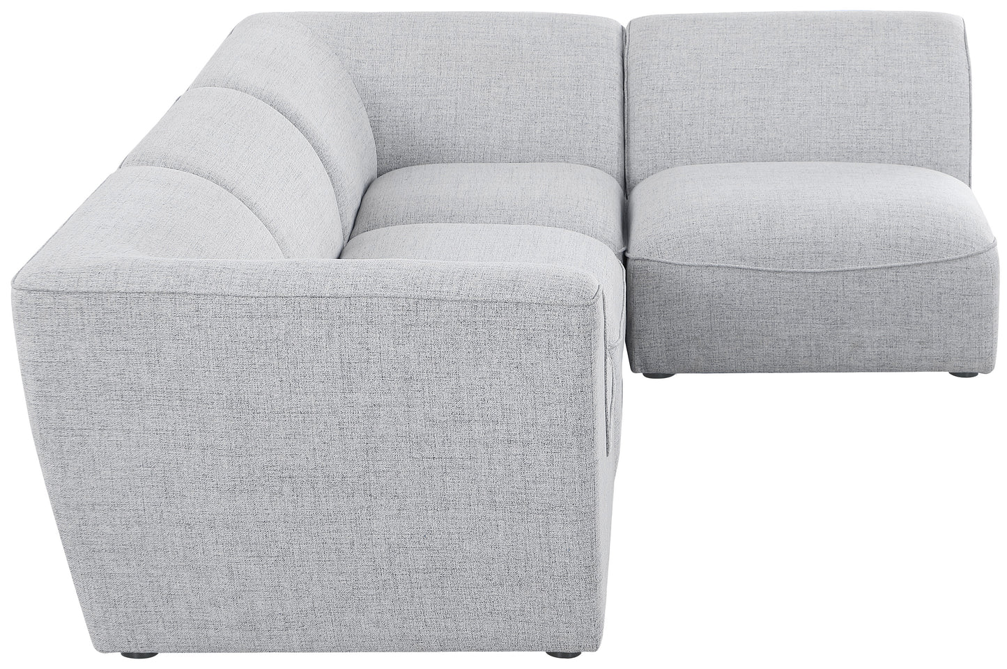 tavolo grey durable linen textured modular sectional sec4b