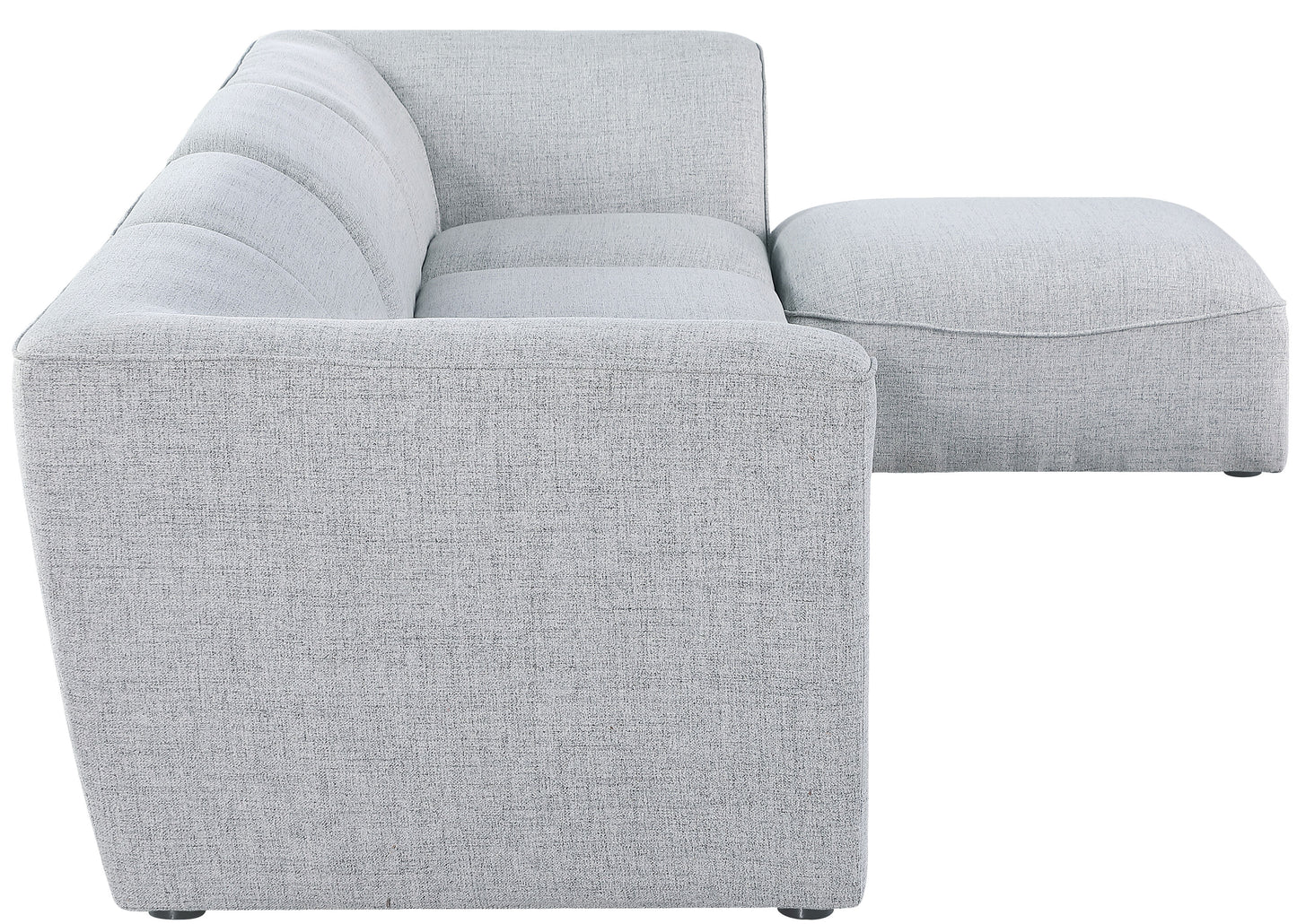 tavolo grey durable linen textured modular sectional sec5a