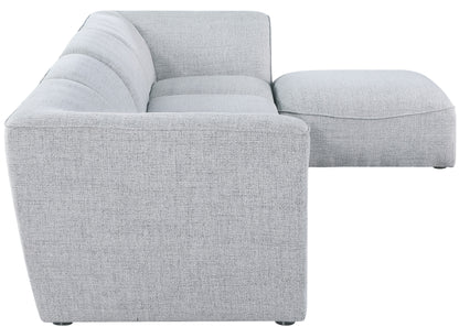 Tavolo Grey Durable Linen Textured Modular Sectional Sec5A