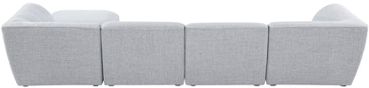 Tavolo Grey Durable Linen Textured Modular Sectional Sec5A