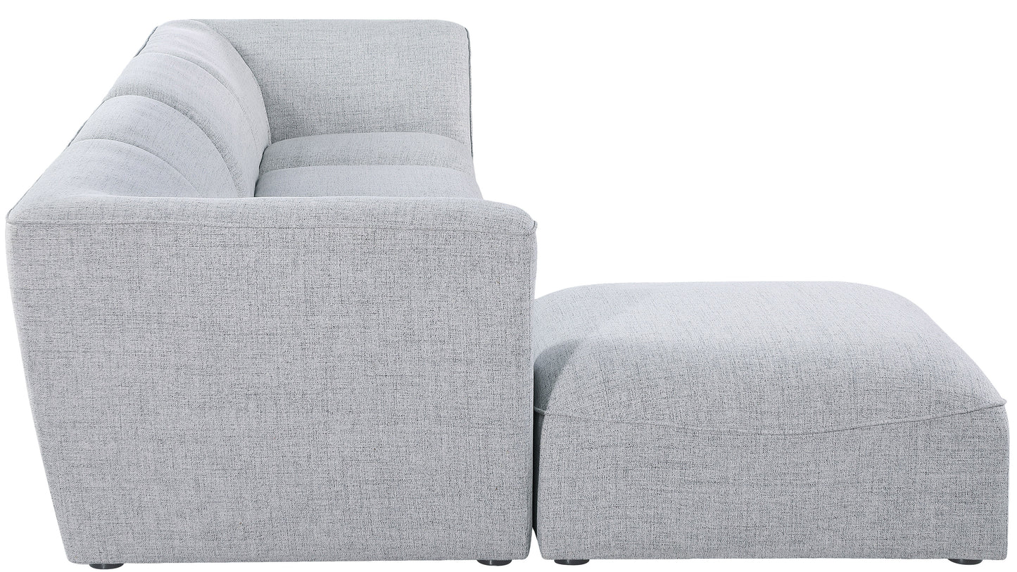 tavolo grey durable linen textured modular sectional sec5a