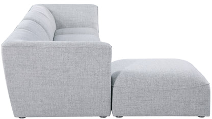 Tavolo Grey Durable Linen Textured Modular Sectional Sec5A